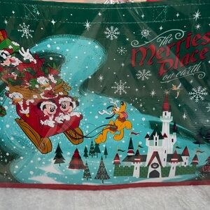 Disney Festive Tote with Mickey and Friends - Red and Green